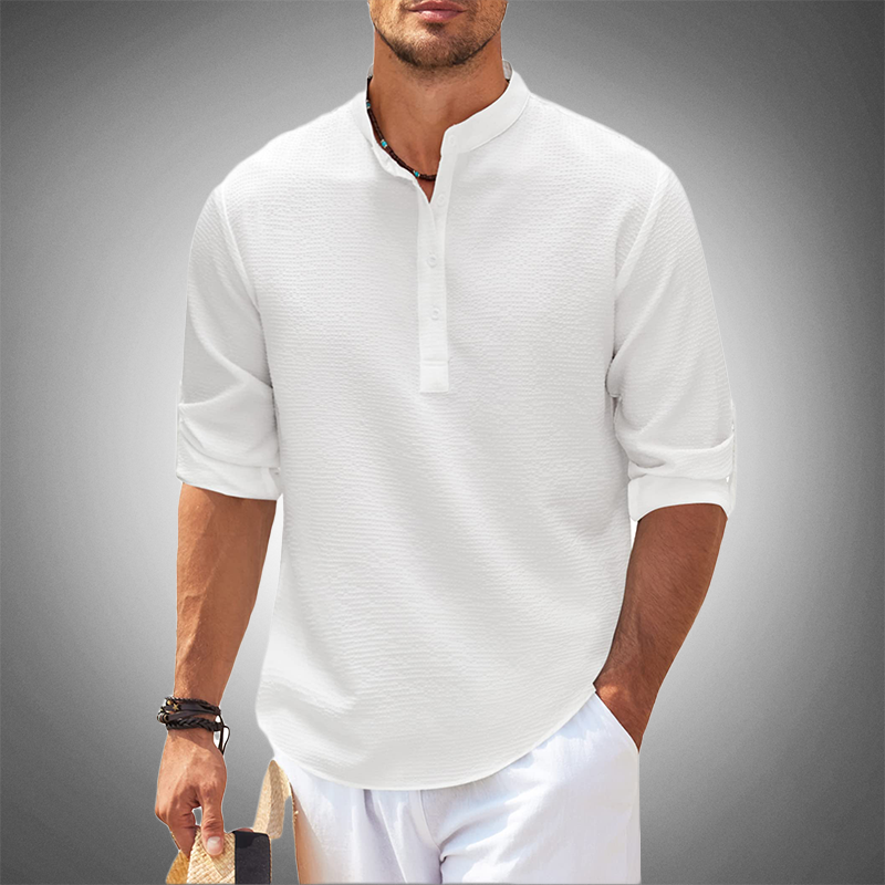 Charleston Contemporary Linen Henley Shirt