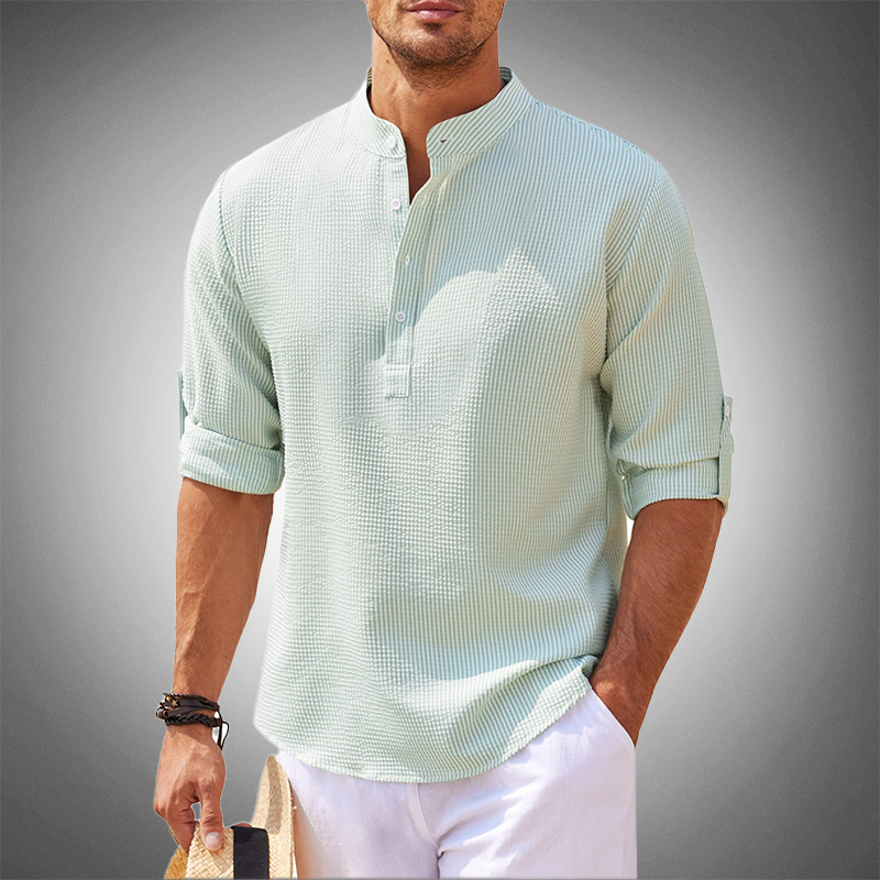 Charleston Contemporary Linen Henley Shirt