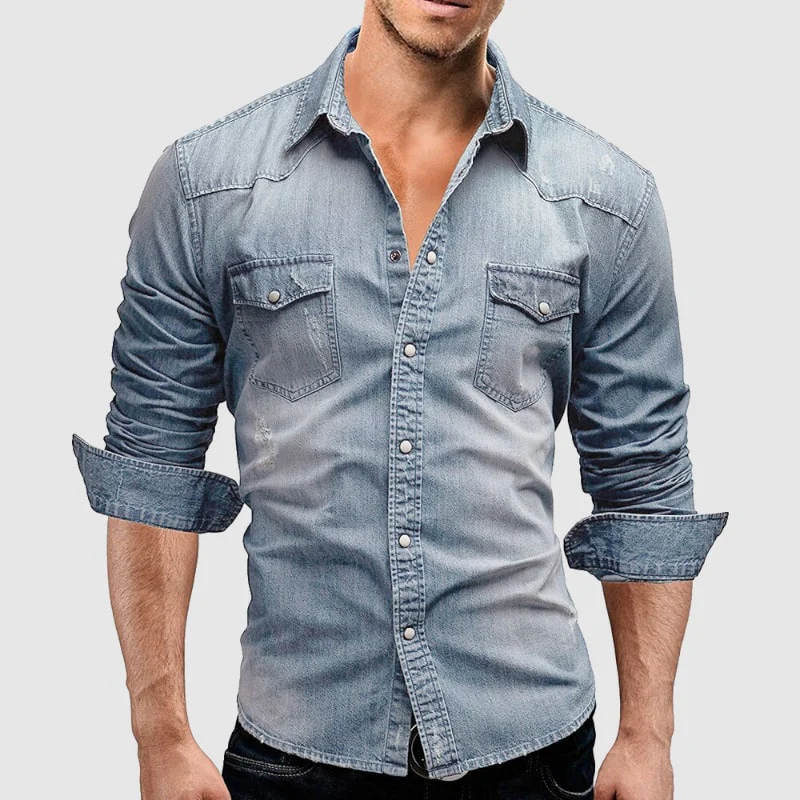 CAMICIA IN DENIM CIMOSATO RETRÒ THEODORE