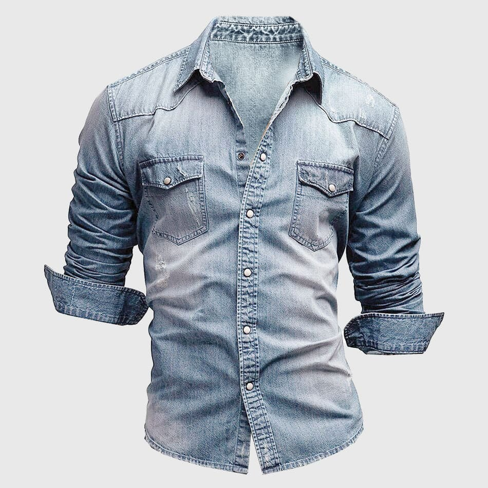 CAMICIA IN DENIM CIMOSATO RETRÒ THEODORE