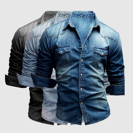 CAMICIA IN DENIM CIMOSATO RETRÒ THEODORE