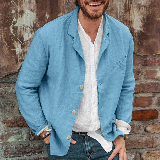 Giacca Casual Primavera in Lino e Cotone