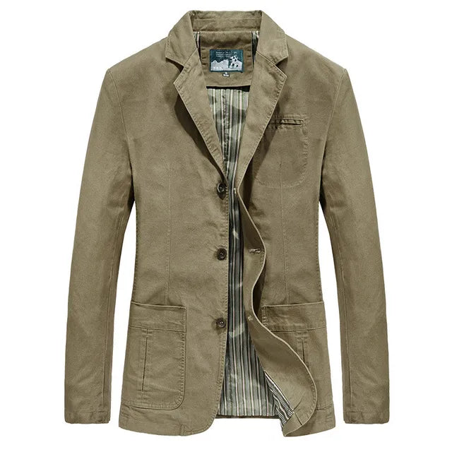 Sandro - Blazer Casual da Uomo in Cotone Lavato