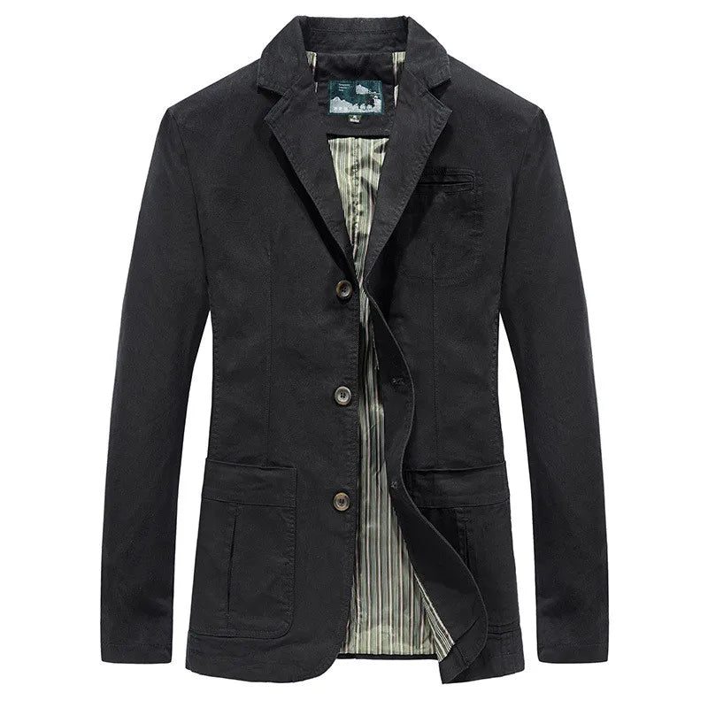 Sandro - Blazer Casual da Uomo in Cotone Lavato