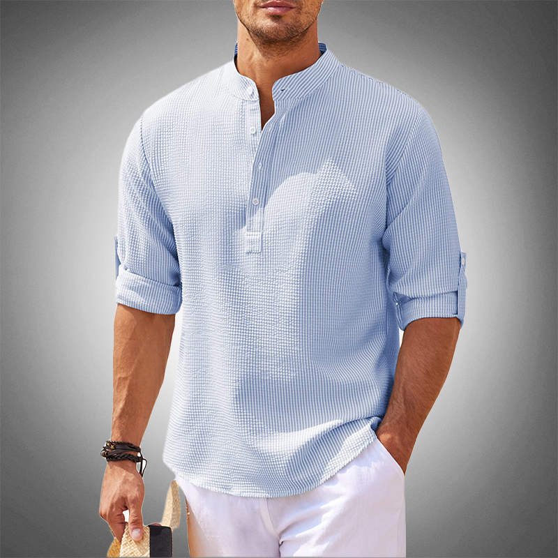 Charleston Contemporary Linen Henley Shirt